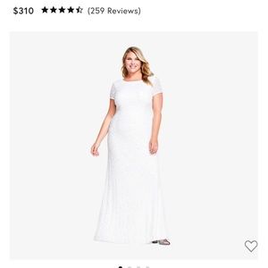 NWT Adrianna Papell Sequin Ivory Gown